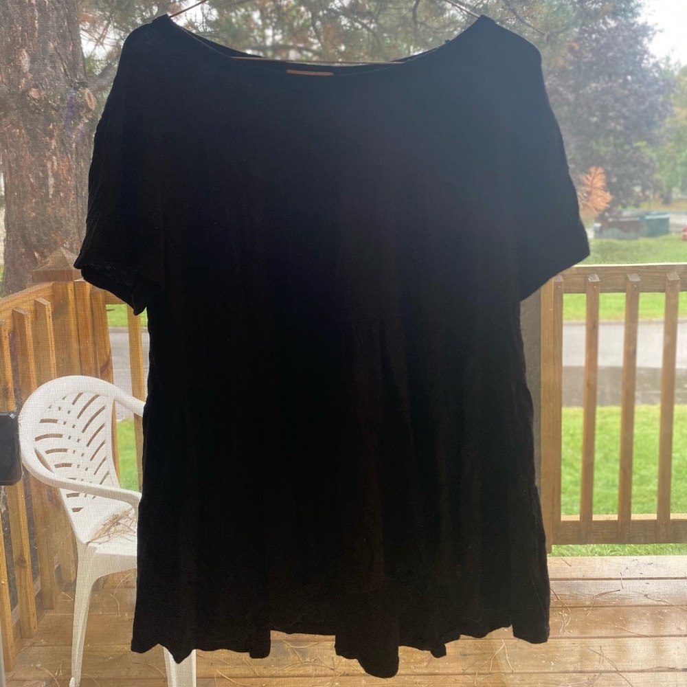 Sydney Gregory Black Shirt Blouse Top